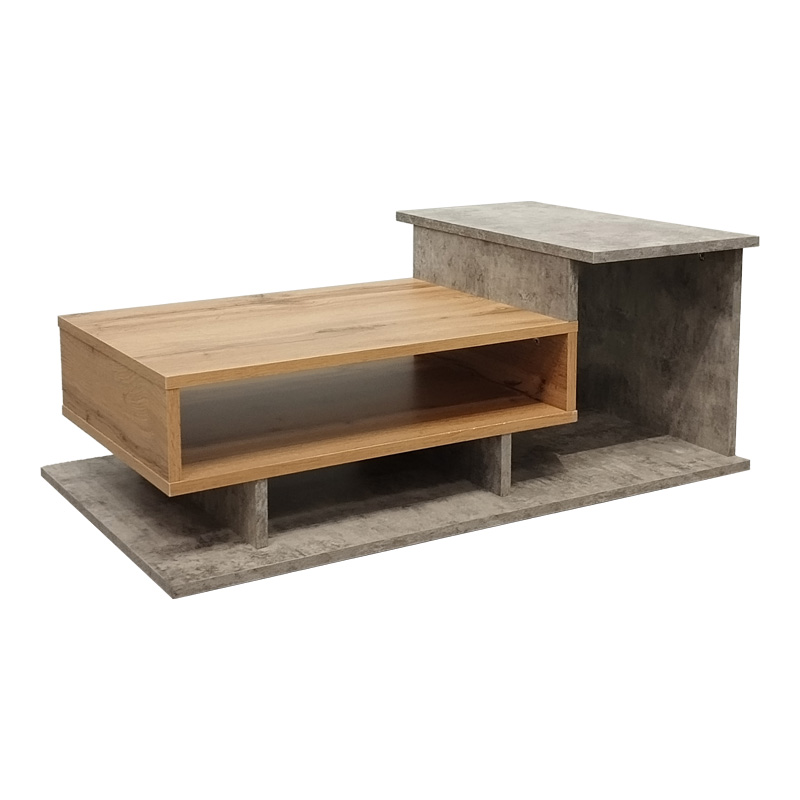 Τραπέζι σαλονιού Nuvele σε γκρι antique-sonoma απόχρωση 90x50x35εκ