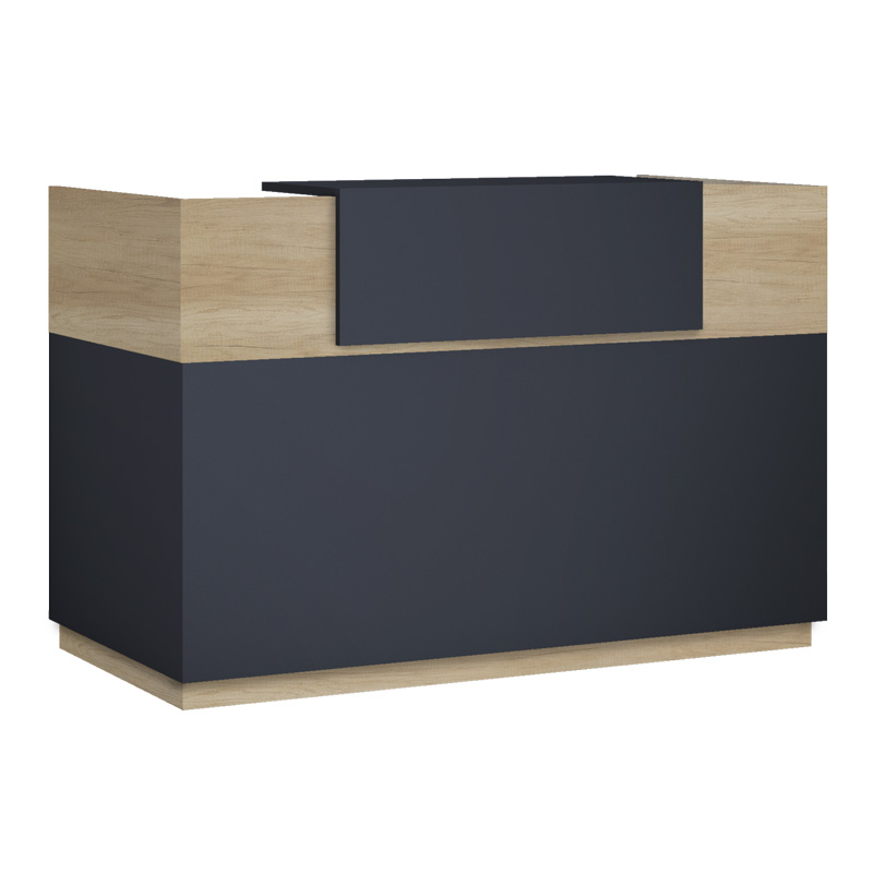 Γραφείο reception Lotus σε χρώμα φυσικό - ανθρακί 200x70x110εκ