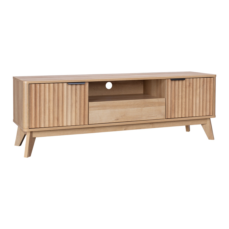Έπιπλο τηλεόρασης Hamea mdf σε φυσική απόχρωση 145x39,5x49εκ