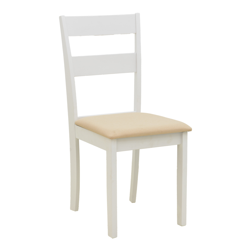 Καρέκλα Dallan rubberwood λευκό 40x47.5x89εκ - 2 ΤΕΜ