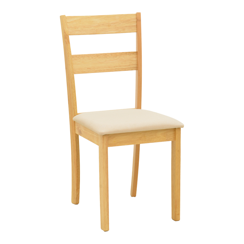 Καρέκλα Dallan rubberwood σε φυσική απόχρωση 40x47.5x89εκ - 2 ΤΕΜ
