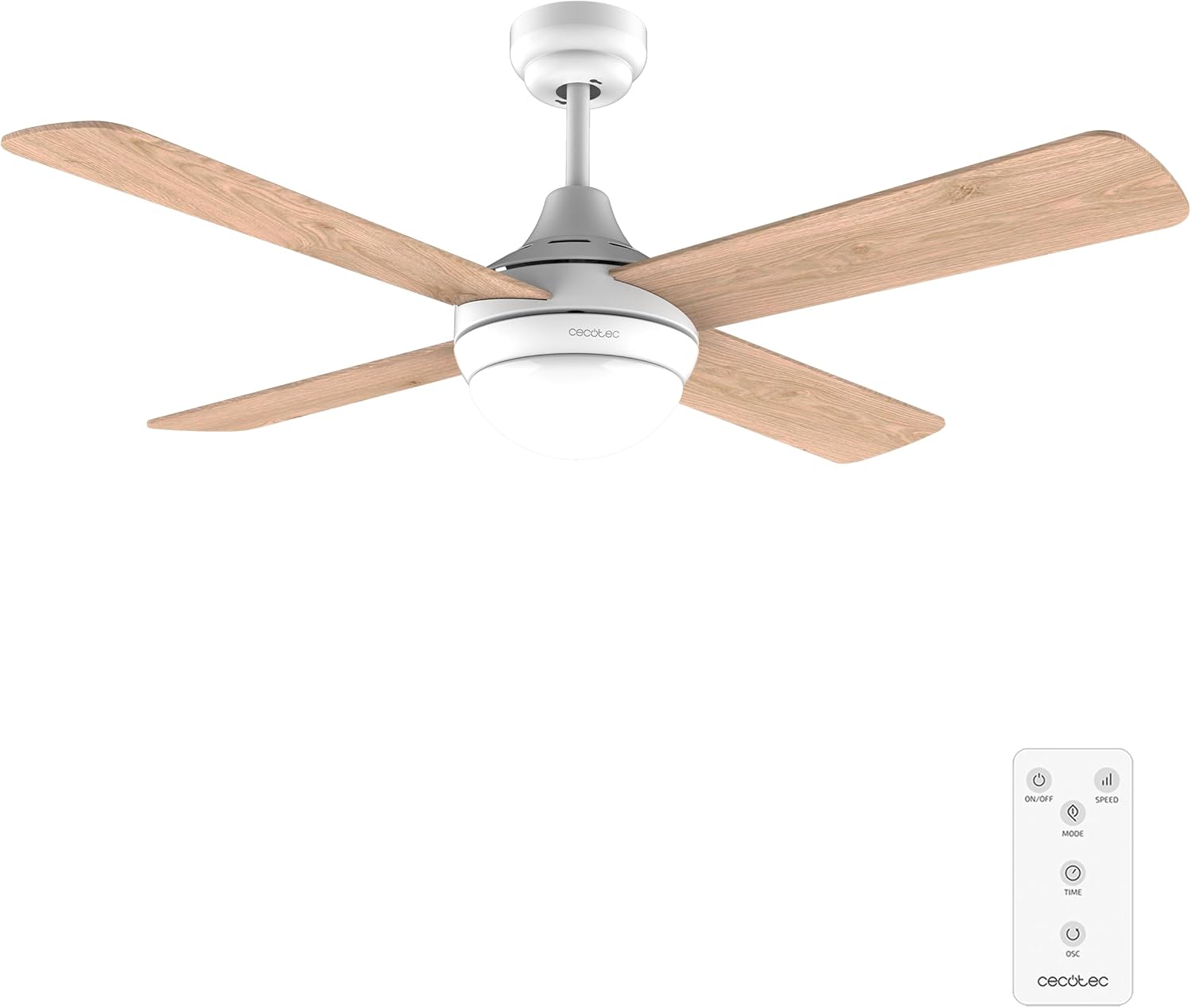 Ανεμιστήρας Οροφής 42" με LED Φωτισμό, Μοτέρ DC, 3 Ταχύτητες, Τηλεχειριστήριο Λευκό CEC-05996 Cecotec
