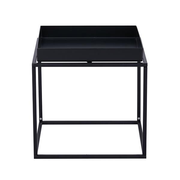Τραπεζάκι μεταλλικό Nextdeco μαύρο Υ41x40x40εκ.