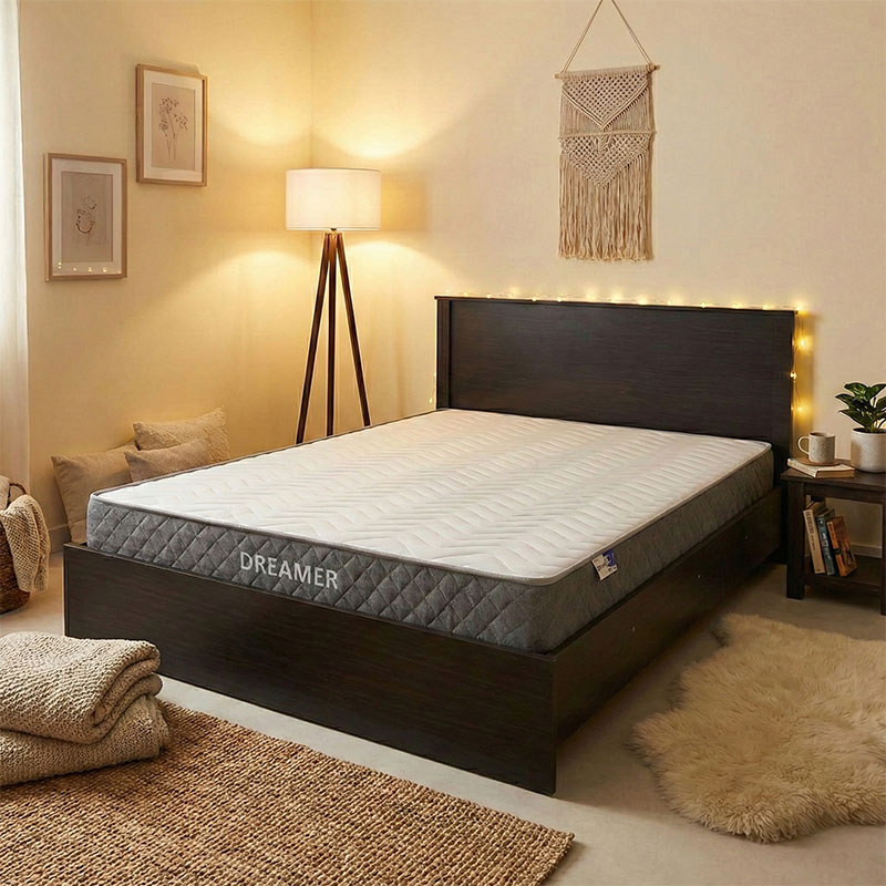 Κρεβάτι με στρώμα Athos-Dreamer wenge 160x200εκ