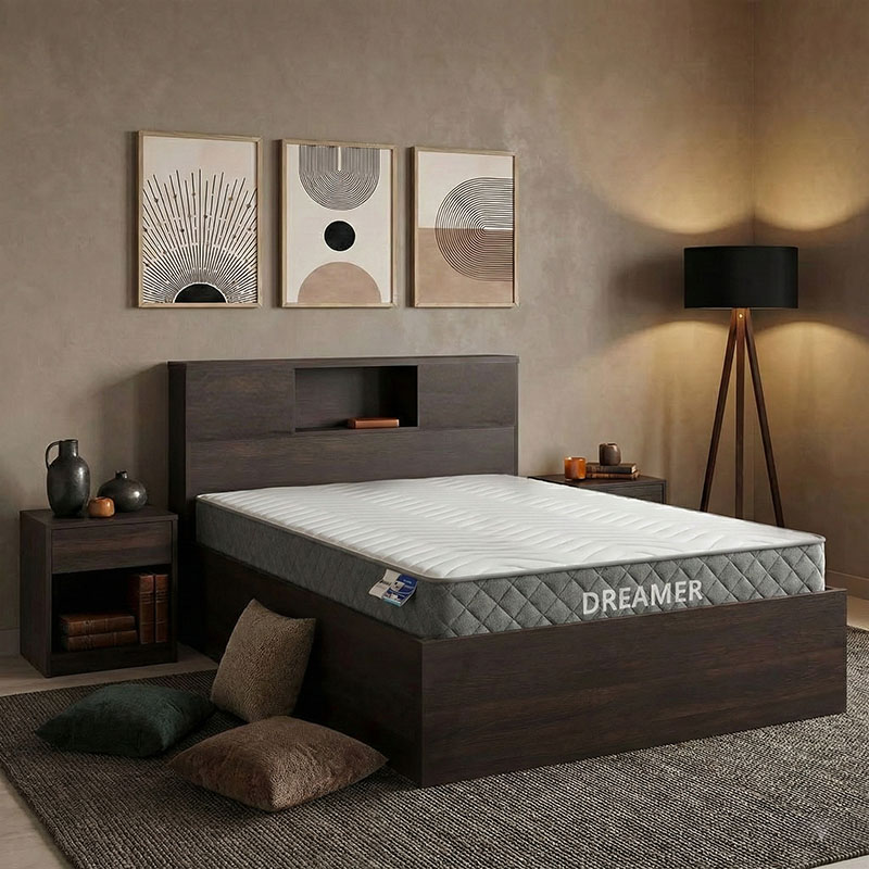 Κρεβάτι με στρώμα Olympus-Dreamer wenge 120x200εκ