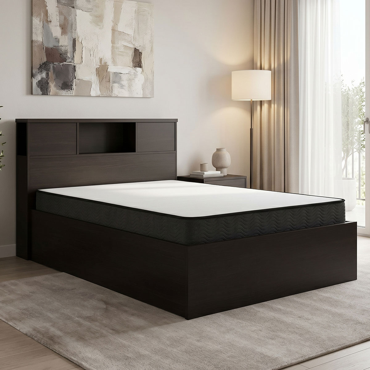 Κρεβάτι με στρώμα Olympus-Perfecto wenge 120x200εκ
