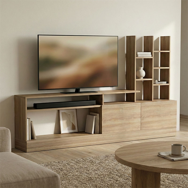 Σύνθετο σαλονιού Seruno sonoma 170x25x100εκ