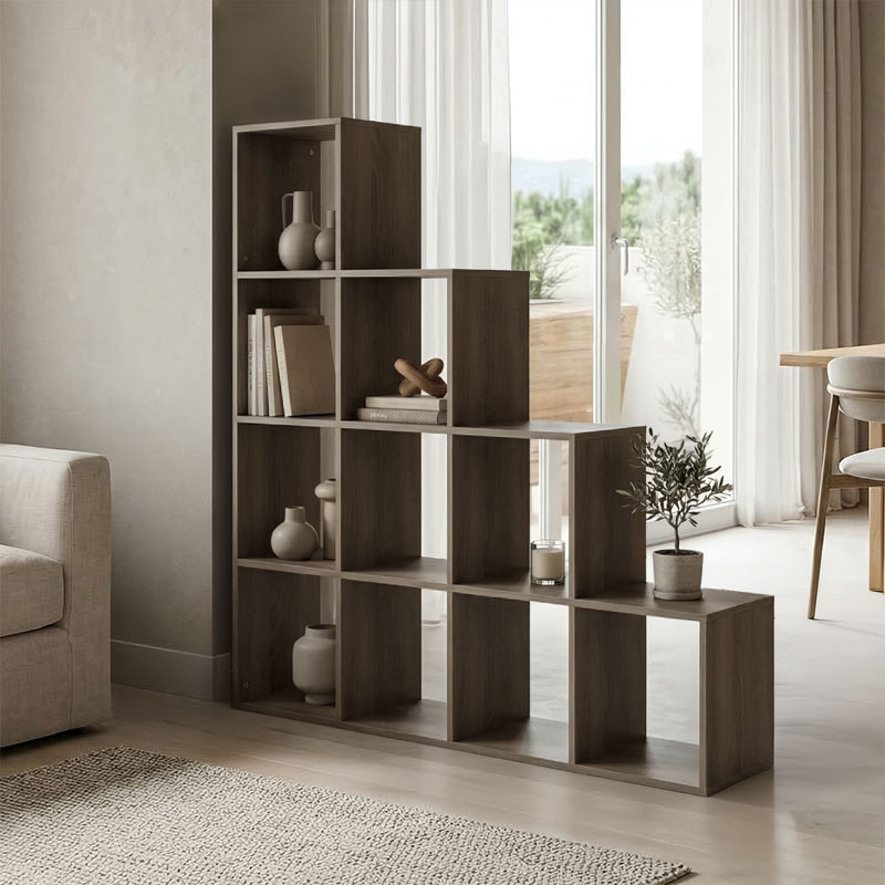 Βιβλιοθήκη Scala sonoma 129.5x29x129.5εκ