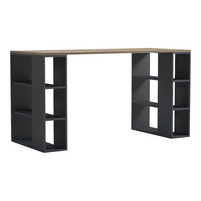 Γραφείο εργασίας Praga ανθρακί- sonoma 140x60x75εκ