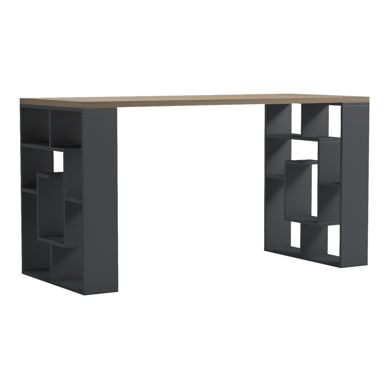 Γραφείο εργασίας Lovet ανθρακί-sonoma 140x60x75εκ