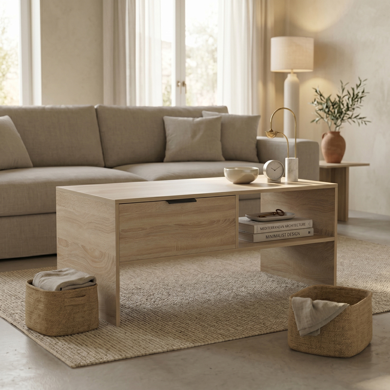 Τραπέζι σαλονιού Felina sonoma 100x50x45εκ