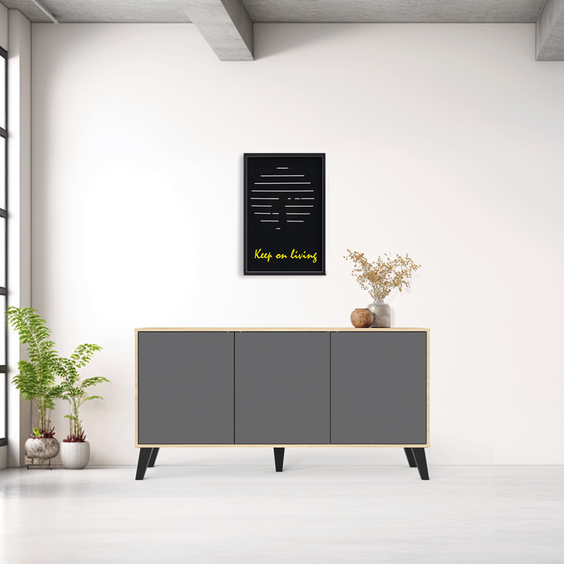 Μπουφές Billie sonoma-ανθρακί149x40x77εκ