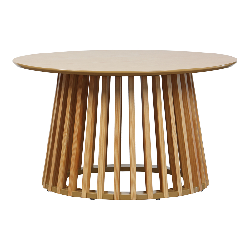 Τραπέζι σαλονιού Domonic mdf/pw σε φυσική απόχρωση Φ80x45εκ