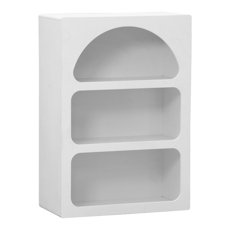 Βιβλιοθήκη-ραφιέρα Emersi mdf σε λευκή απόχρωση 70x35x100εκ