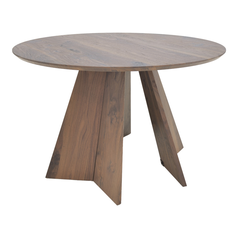 Τραπέζι Bibble mdf σε καρυδί απόχρωση Φ120x76εκ
