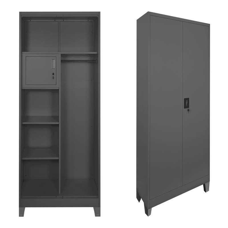 Μεταλλική ντουλάπα Zogi με χώρισμα ανθρακί 70x40x190εκ
