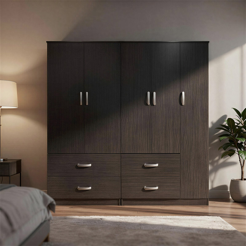 Ντουλάπα πεντάφυλλη Athos wenge 170x42x180εκ