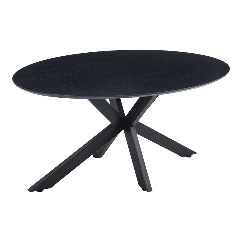 Τραπέζι Makrey μαύρο mdf- μεταλλικά πόδια 160x90x75εκ