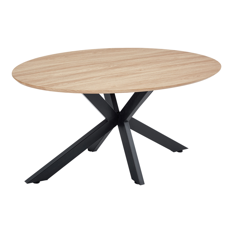 Τραπέζι Makrey sonoma mdf- μαύρα μεταλλικά πόδια 160x90x75εκ