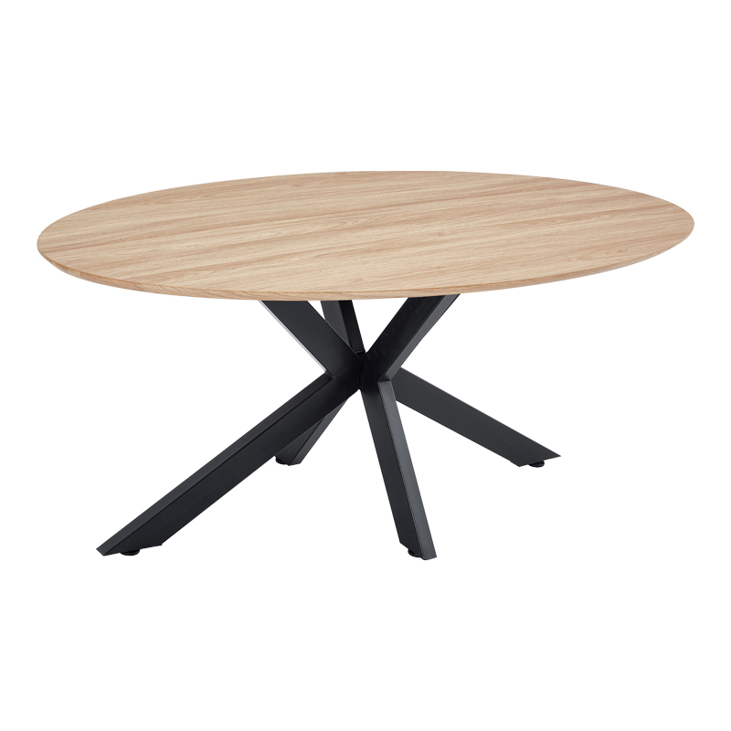 Τραπέζι Makrey sonoma mdf- μαύρα μεταλλικά πόδια 180x90x75εκ