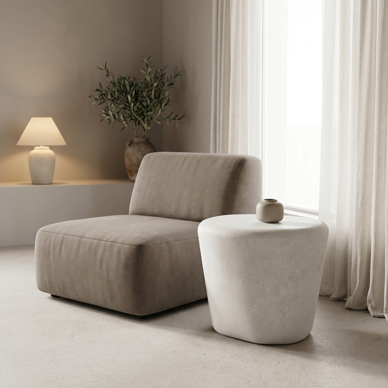 Βοηθητικό τραπέζι Fedris mdf λευκό Φ56x45εκ