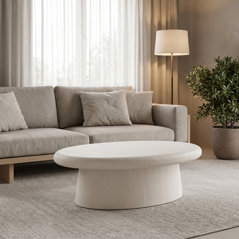 Τραπέζι σαλονιού Herona mdf λευκό 100x60x32εκ
