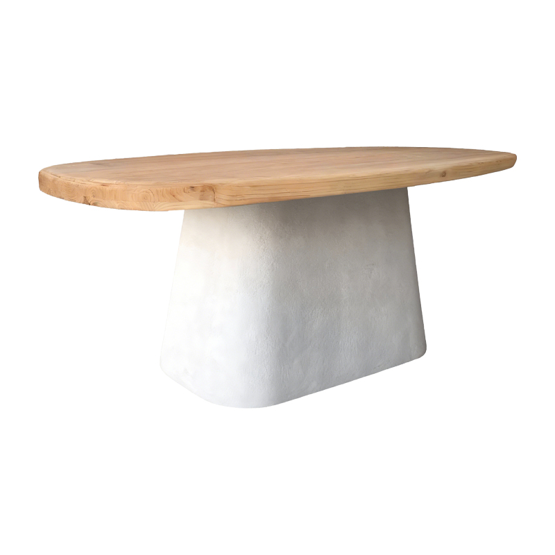Τραπέζι Fessen ξύλο ελάτου-mdf oak-λευκό 180x90x78εκ