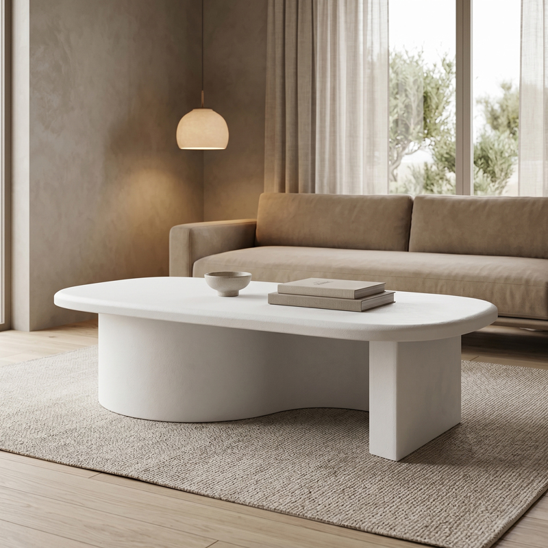 Τραπέζι σαλονιού Verven mdf λευκό 120x60x32εκ