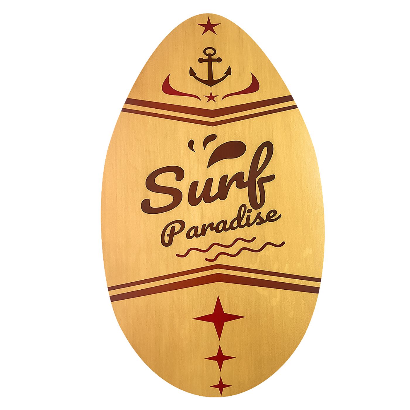 Σανίδα Ξύλινη Surf Skimboard 76x45cm SummerTiempo 622163 S2 42-2143-S2