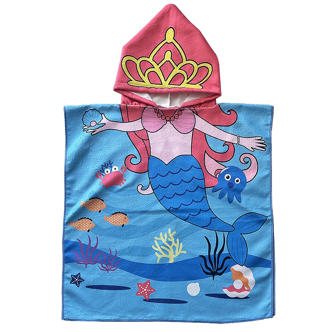 Πόντσο Παιδικό Θαλάσσης Microfiber 60x120cm SummerTiemp