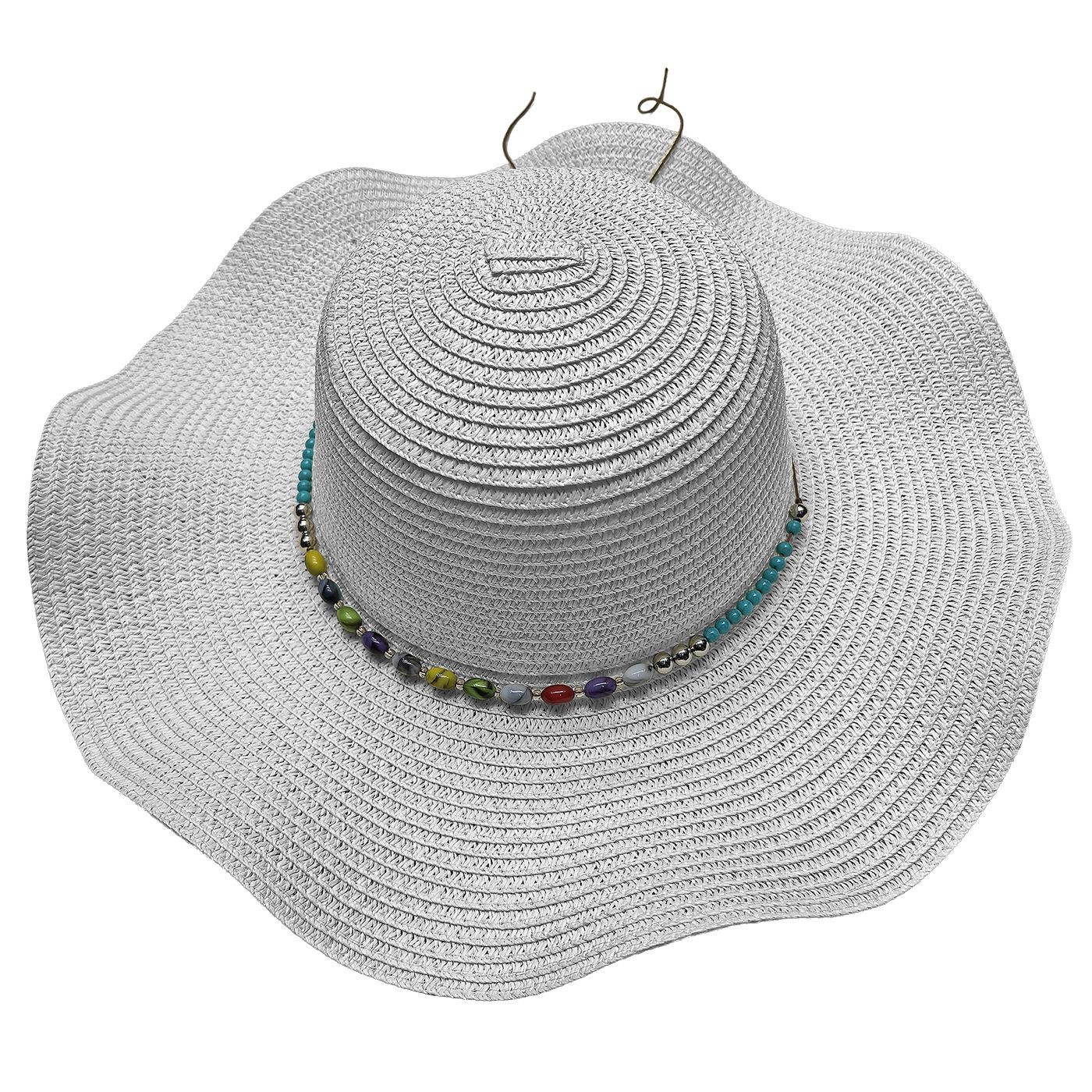 Καπέλο Ψαθόχαρτο Μπλε Πετράδια ø40cm SummerTiempo 623346