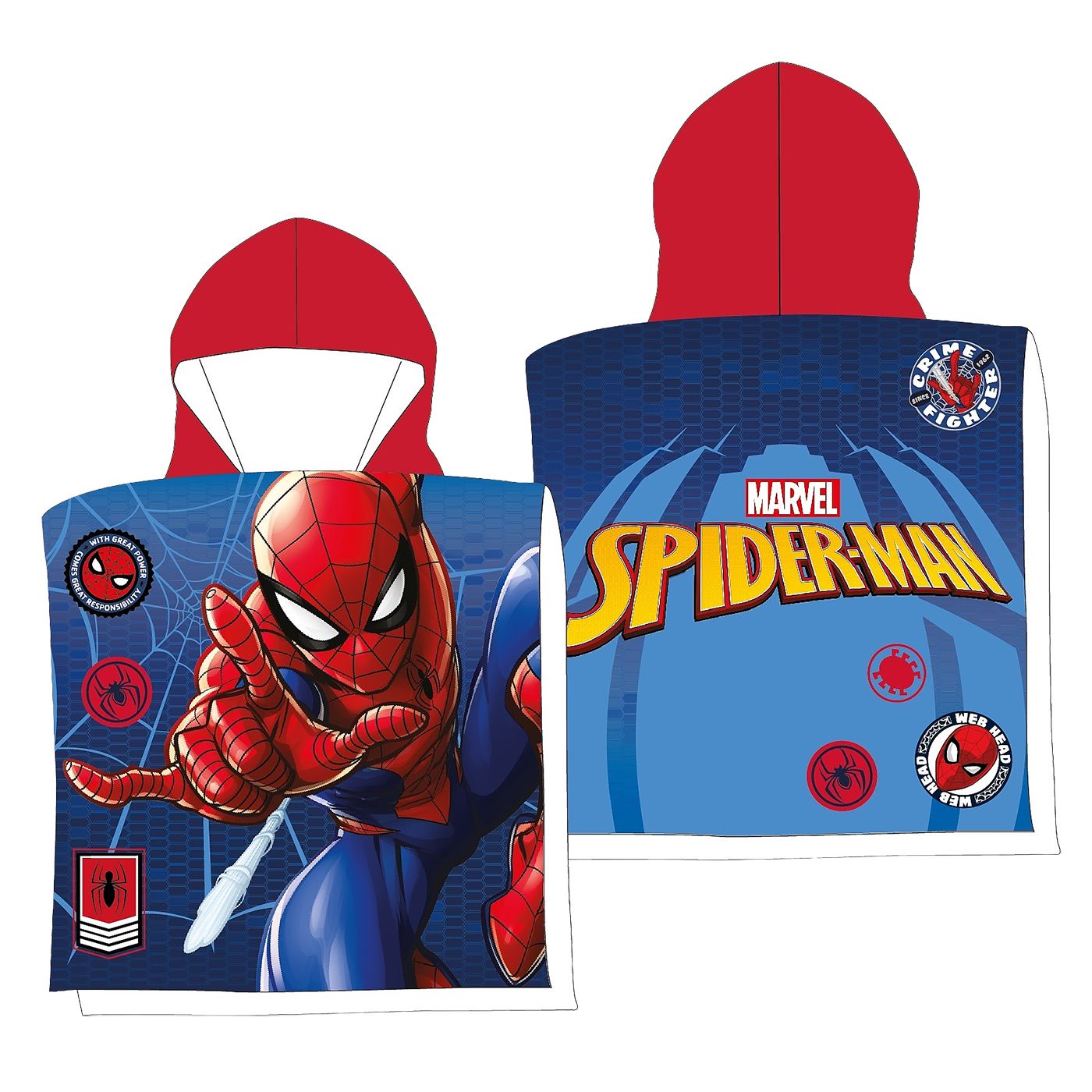 Πετσέτα Θαλάσσης Ποντσο Microfiber Spiderman 100x50cm Spiderman 42-3400
