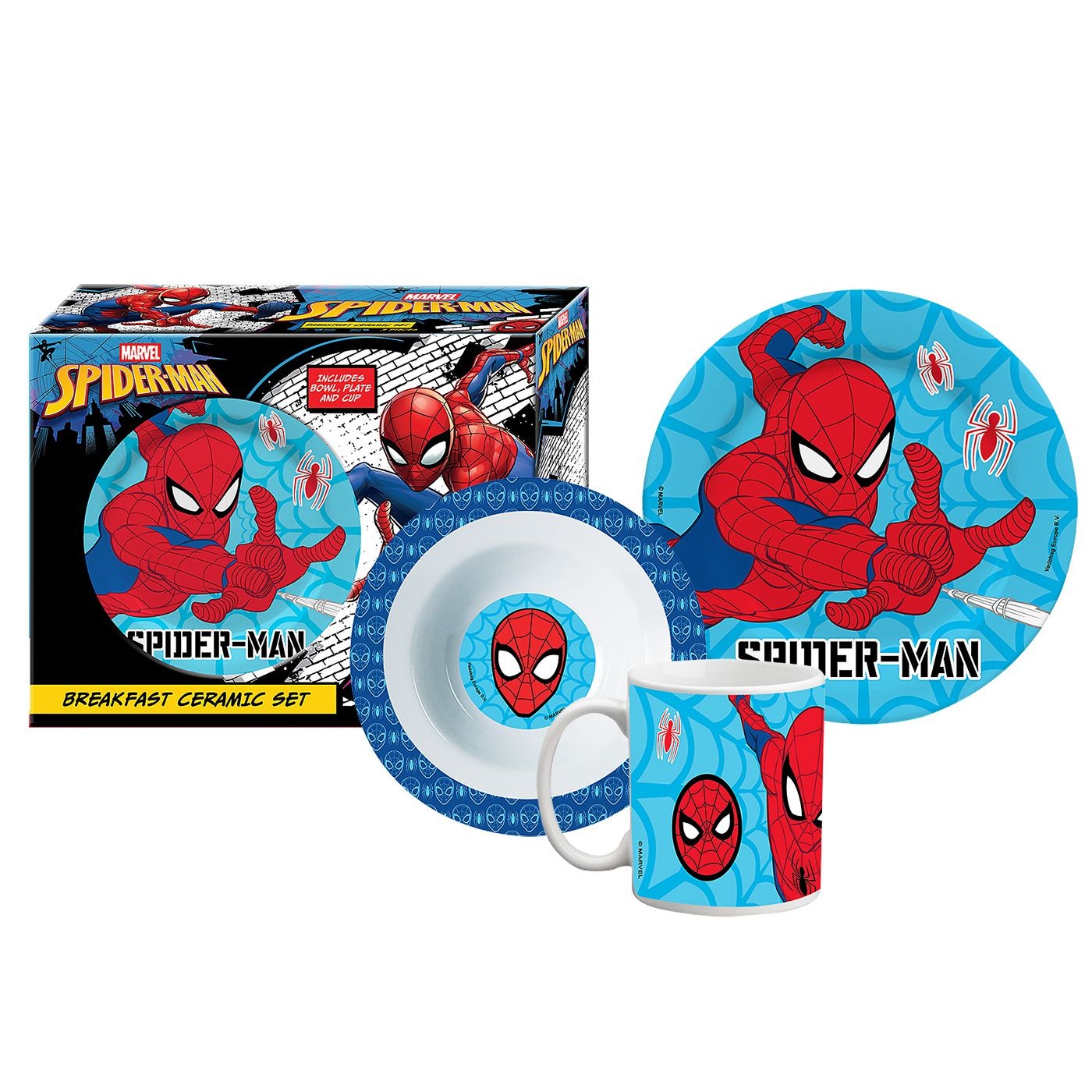 Σετ Φαγητού Κεραμικό Spiderman 3τεμ 25x18,5x9,5cm Spiderman 24623-5428 50-3721
