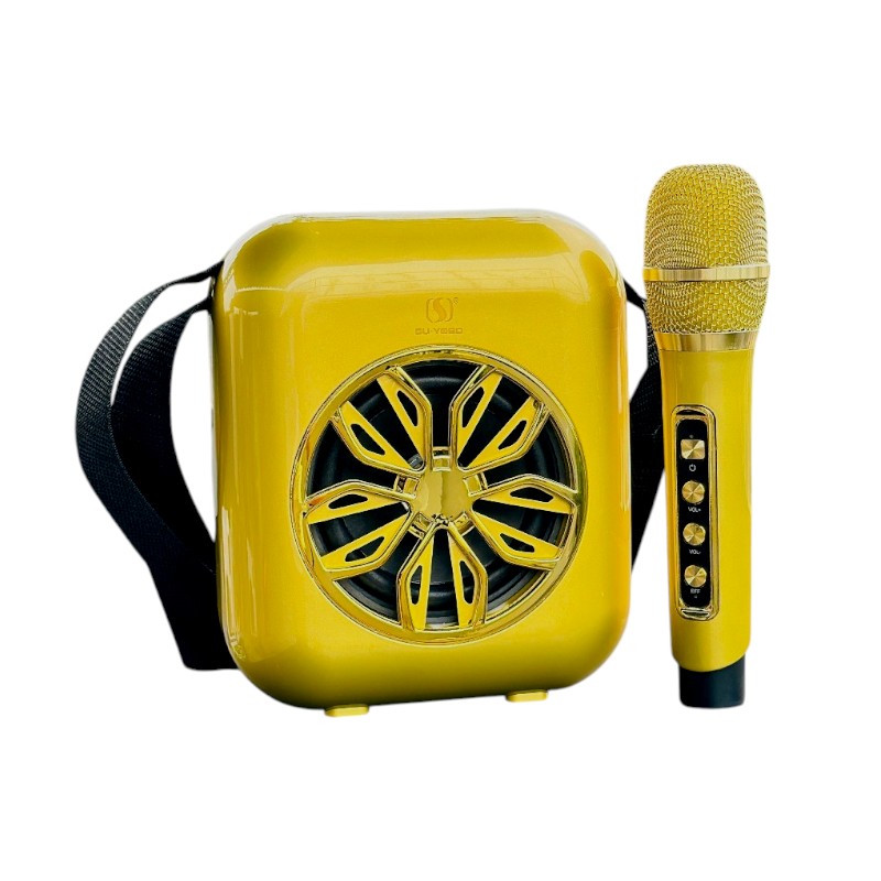 Ασύρματο ηχείο Bluetooth με μικρόφωνο Karaoke - YS-A20 - 887103 - Χρυσό