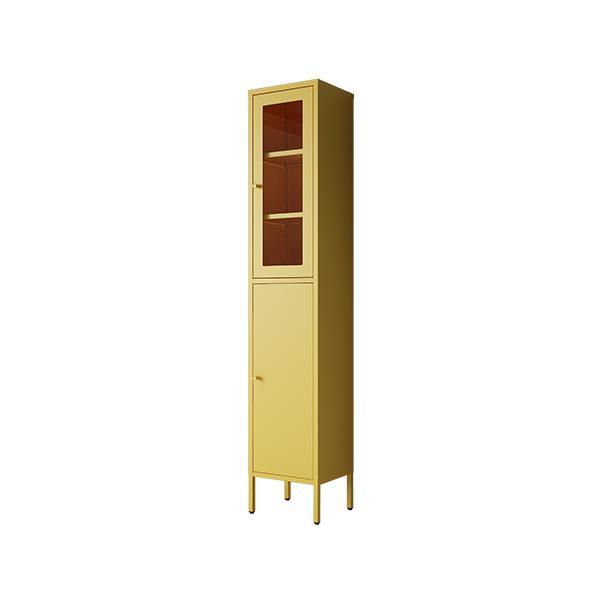 Ντουλάπι μεταλλικό Nextdeco με 2 πόρτες κίτρινο Υ180x35x30εκ.
