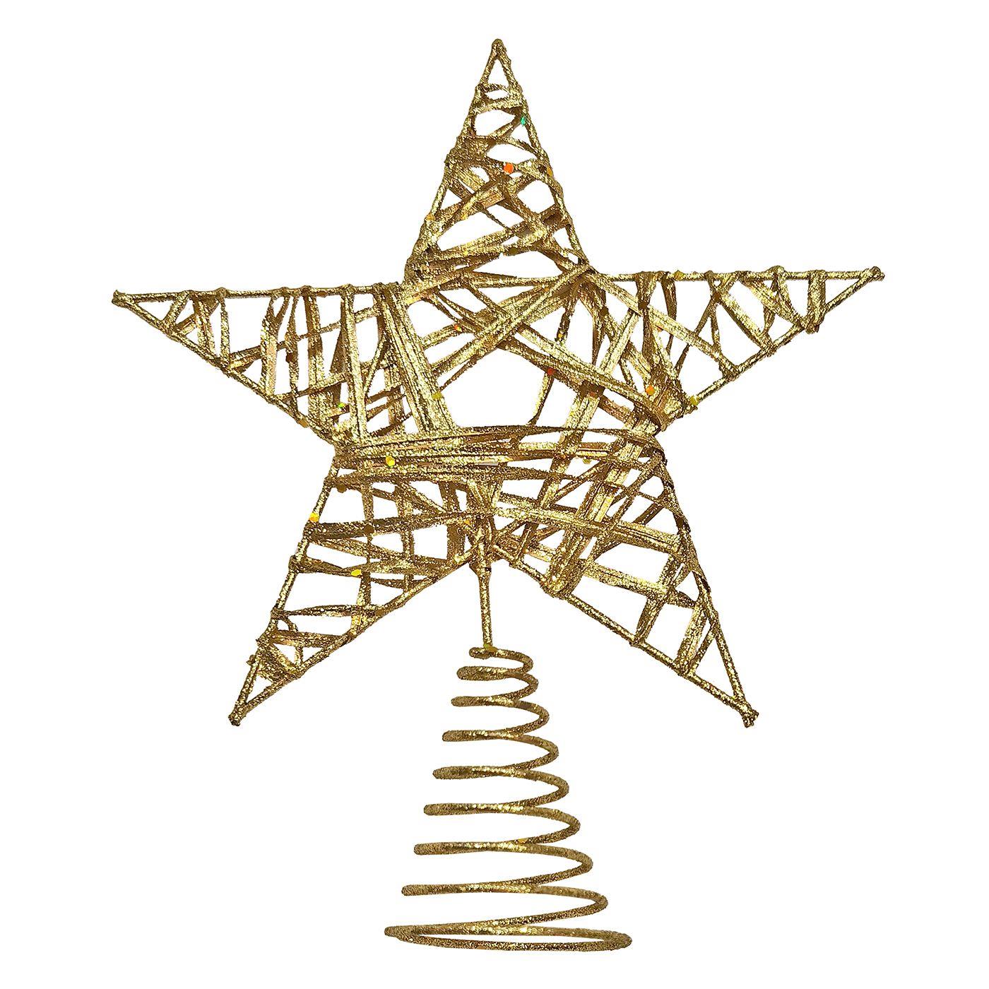 Κορυφή Μεταλλική Σπιράλ Άστρο Χρυσό 22x18cm Xmasfest 11