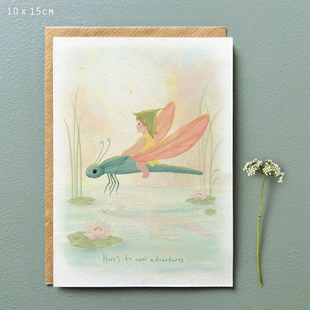 Flower folk Κάρτα-Here's to new adventures
