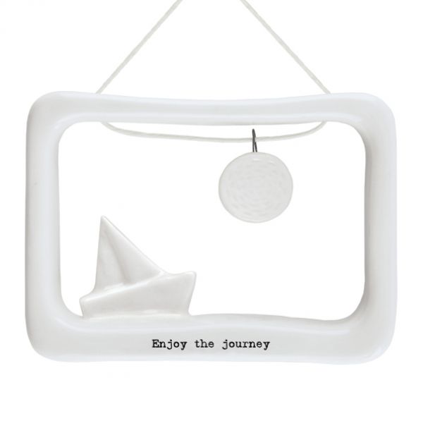 Πορσελάνινο κάδρο - Enjoy the journey 9εκ.
