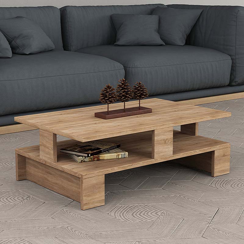 Τραπεζάκι σαλονιού Mansu χρώμα sapphire oak 80x50x27εκ.