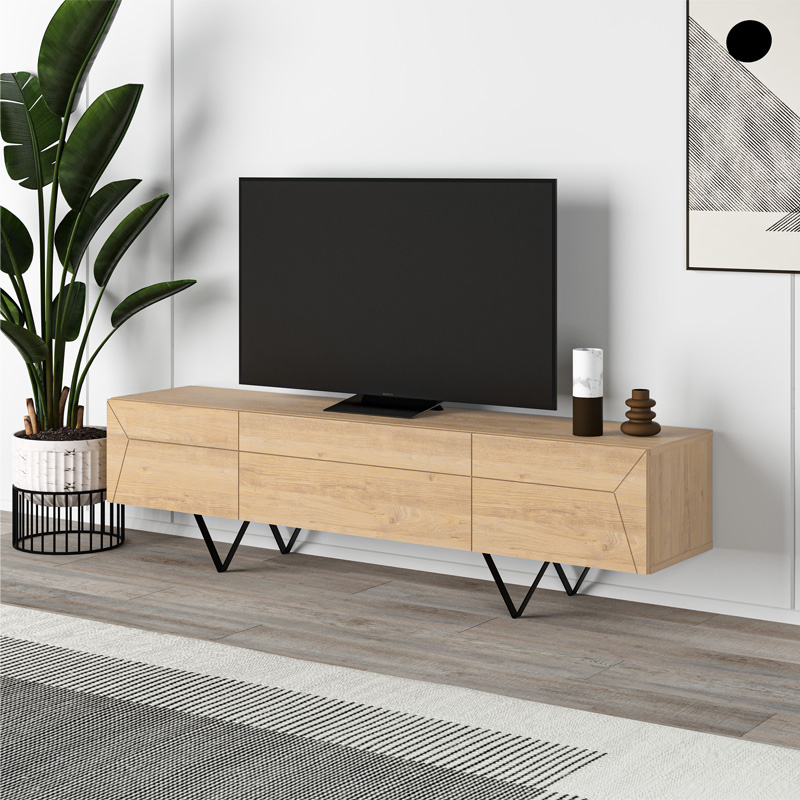Έπιπλο τηλεόρασης Jacomen χρώμα sapphire oak 160x35x43εκ.