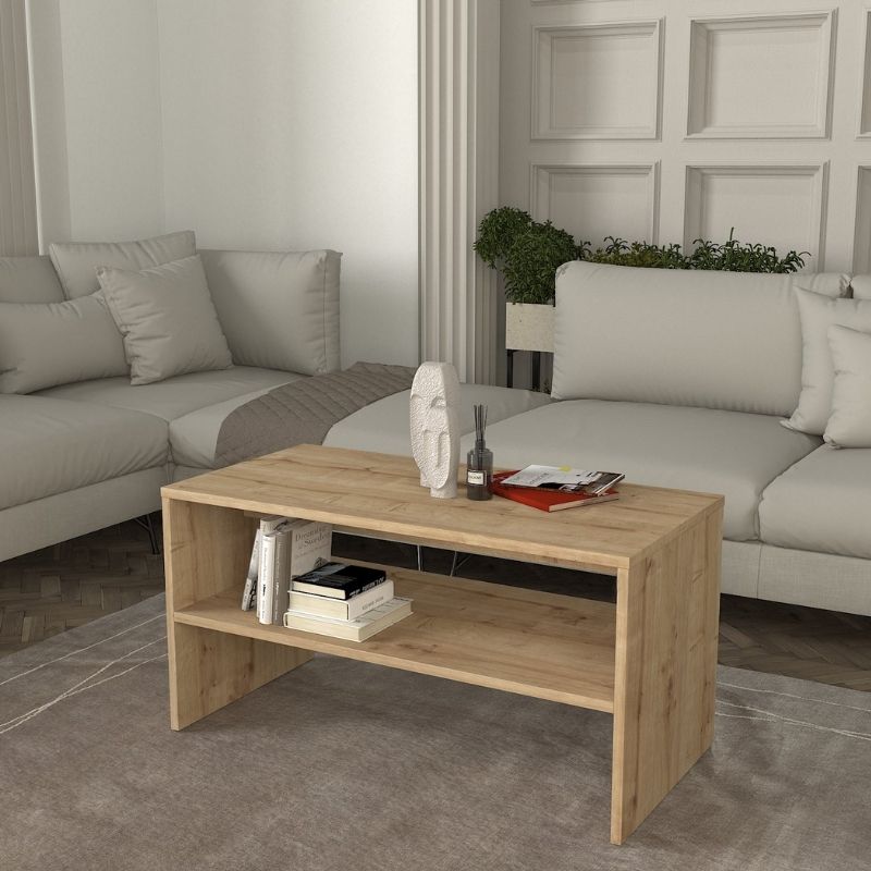 Τραπεζάκι σαλονιού Eleva χρώμα sapphire oak 90x44,6x46,4εκ.