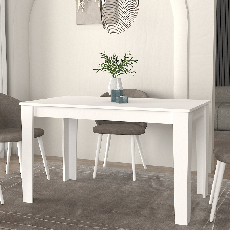 Τραπέζι Darlen χρώμα λευκό 125x72x74εκ.