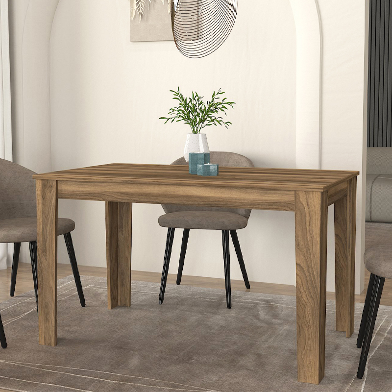 Τραπέζι Darlen χρώμα καρυδί 125x72x74εκ.