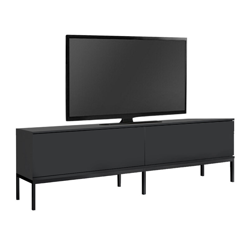 Έπιπλο τηλεόρασης Lord χρώμα μαύρο 180x30x47εκ.