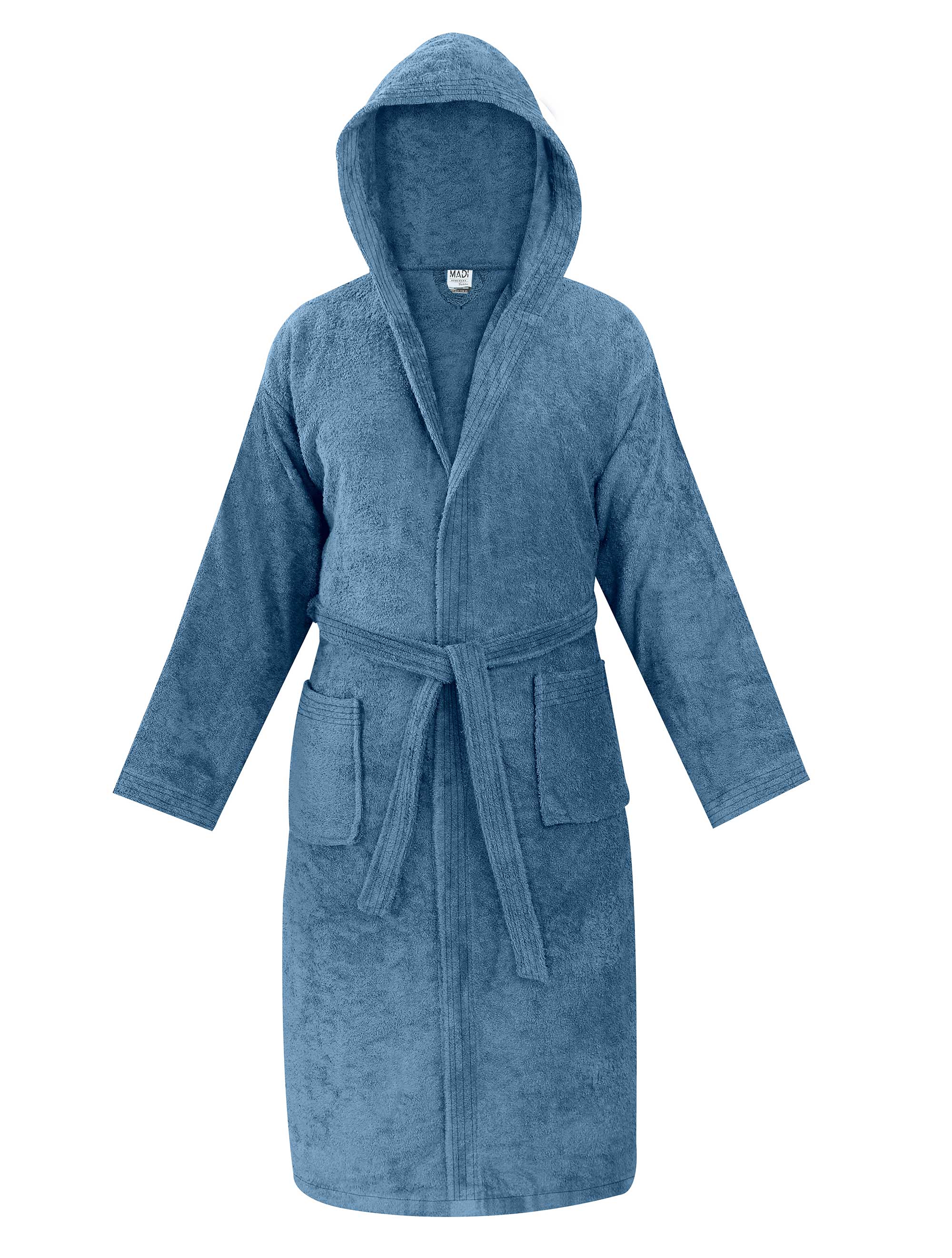 Μπουρνούζι με κουκούλα OLIA DENIM BLUE Μπλε Μπουρνούζι με κουκούλα: Large MADI