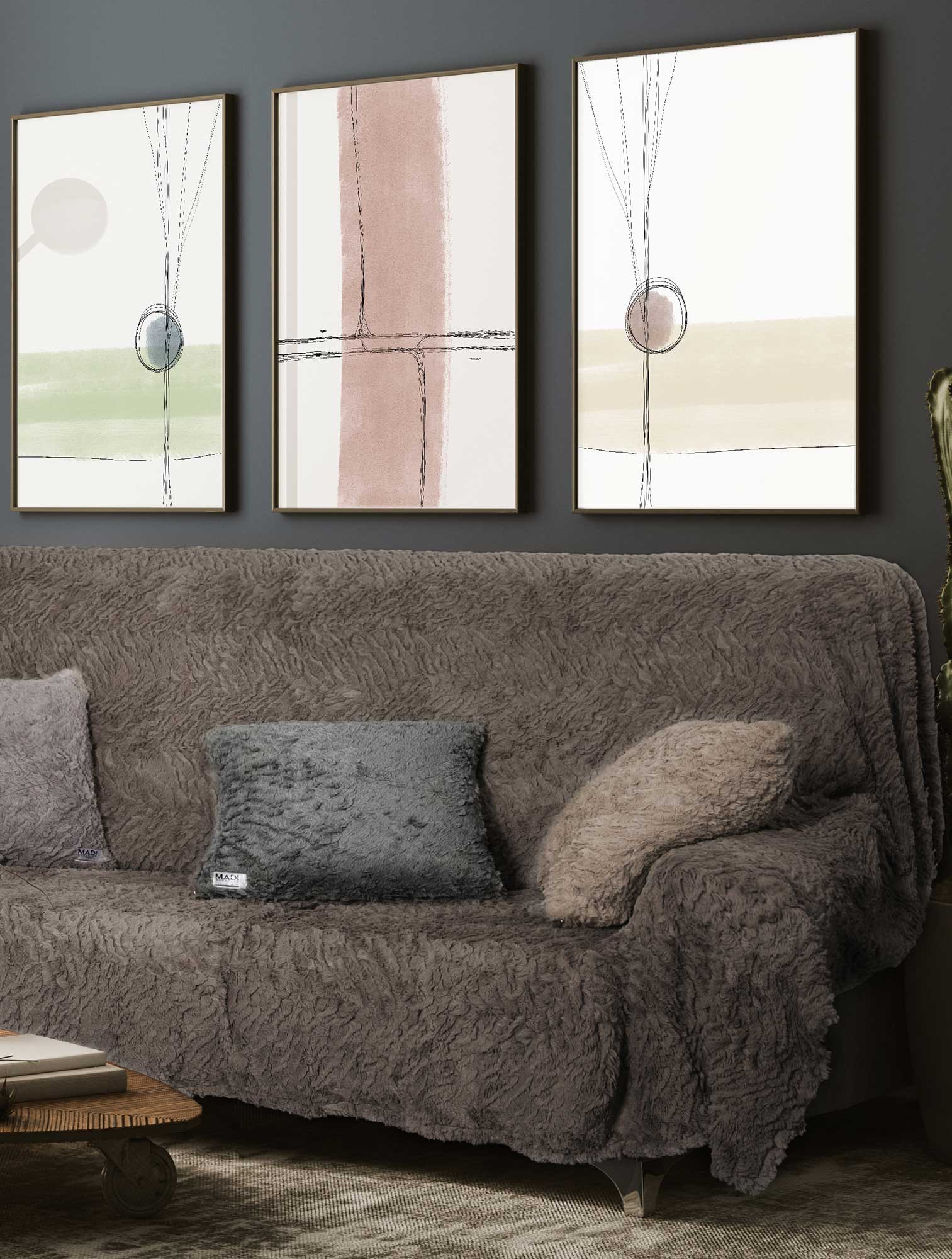 ΡΙΧΤΑΡΙ SOGGY BROWN Καφέ Ριχτάρι τετραθέσιου καναπέ: 180 x 340 εκ. MADI