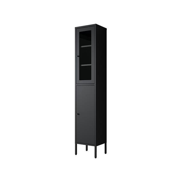 Ντουλάπι μεταλλικό Nextdeco με 2 πόρτες μαύρο Υ180x35x30εκ.