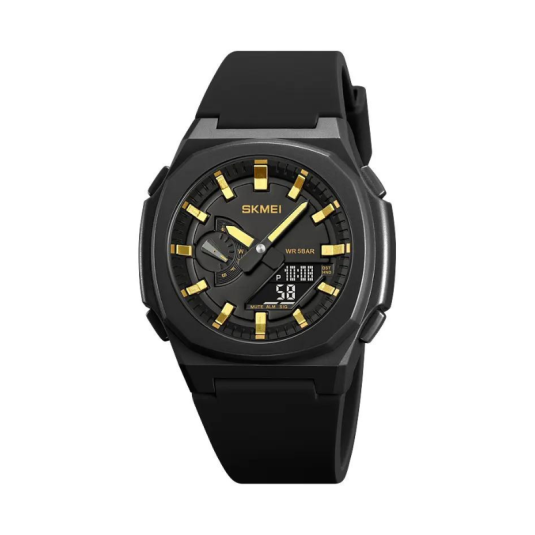Ψηφιακό/αναλογικό ρολόι χειρός - Skmei - 2091 - Gold/Black screen
