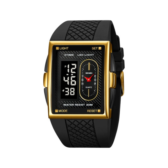 Ψηφιακό/αναλογικό ρολόι χειρός - Skmei - 2213 - Black/Gold/Black