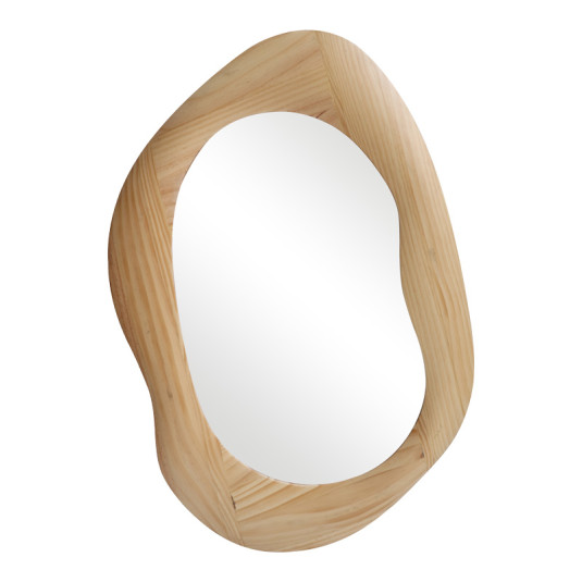 Καθρέπτης οβάλ Enola  mdf σε φυσική απόχρωση 54x2.5x80εκ